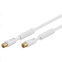 "High-Quality MicroConnect Coax M-F 10m White 75 Ohm - COAX010WHQ"